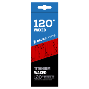 Blue Sports Laces Red / Black Waxed 120"