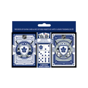 2pk Card & Dice Set Maple Leafs