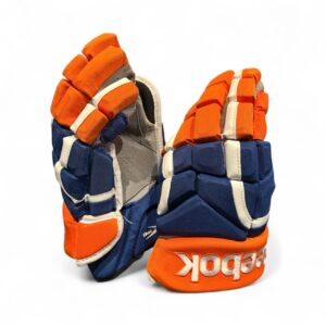 Used Reebok Pro Oilers Hockey Gloves 14"