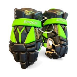 Used Epoch Integra " Team Saskatchewan Rush" Lacrosse Gloves Green/ Black -13"