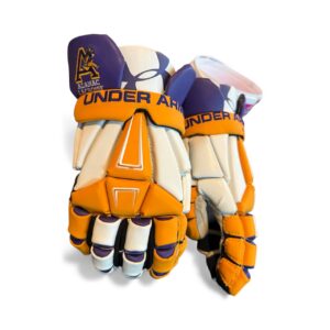 Used Under Armour " Team Coquitlam Adanacs" Lacrosse Gloves 14"