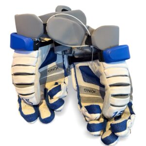 Used Brine "Team Duke" Lacrosse Gloves- White- 14"